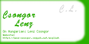 csongor lenz business card